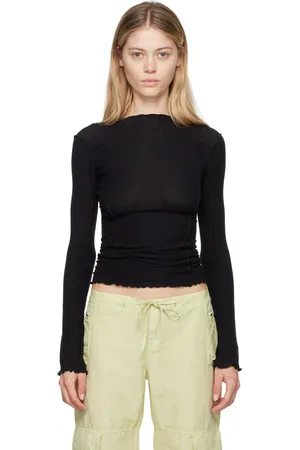 Baserange T-shirt à manches longues Omato noir