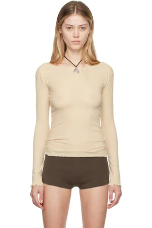 Baserange T-shirt à manches longues Disc beige