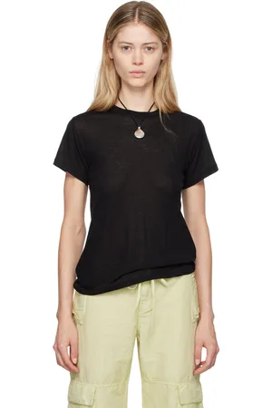 Baserange T-shirt noir en lyocell de bambou