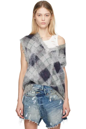 R13 Gilet surdimensionné gris
