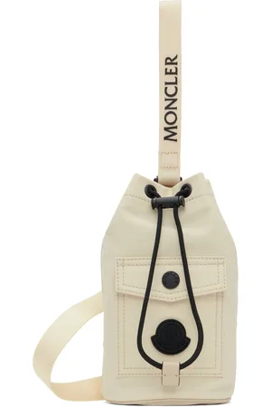 Moncler Pochette blanche à cordon coulissant et à dragonne Trick