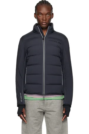 Moncler Blouson de couche intermédiaire Pocol gris rembourré en duvet