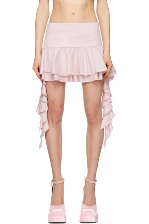BLUMARINE Minijupe rose à volants