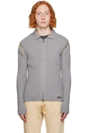 Diesel Cardigan Lipsi gris en tricot