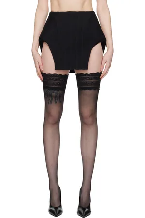 MUGLER Minijupe noire à panneaux