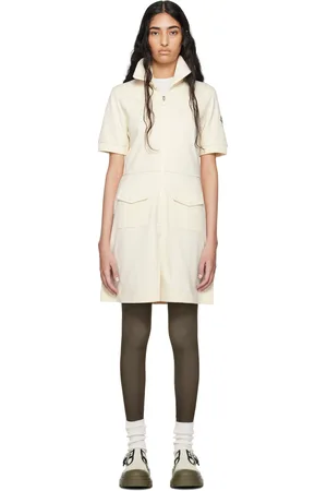 Moncler Robe polo courte blanc cassé