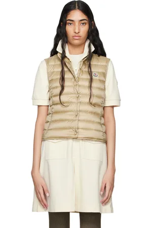 Moncler Veste Liane beige rembourré en duvet