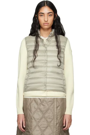 Moncler Veste Liane grise rembourrée en duvet