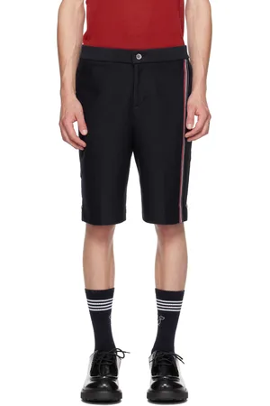 Thom Browne Short bleu marine à rayures