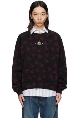 Vivienne Westwood Pull molletonné noir à manches raglan
