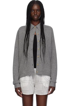 Totême Cardigan gris à manches raglan