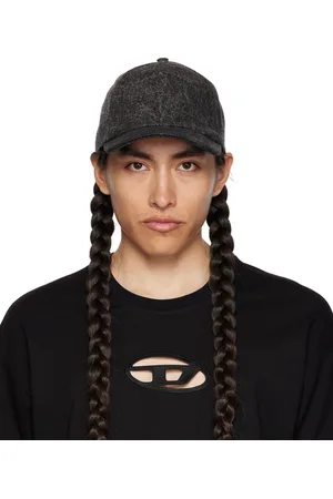 Diesel Casquette Spalm noire en denim