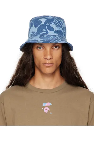 BAPE Chapeau bob bleu en denim à motif camouflage Asia