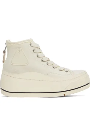 R13 Baskets montantes Kurt blanc cassé