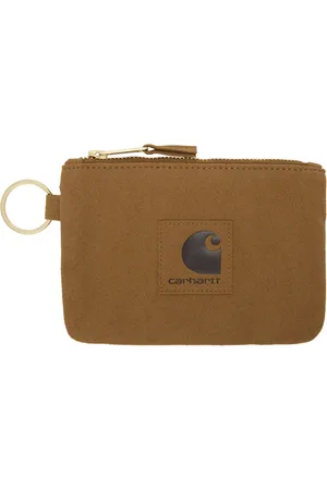 Carhartt Portefeuille brun en suède synthétique à glissière