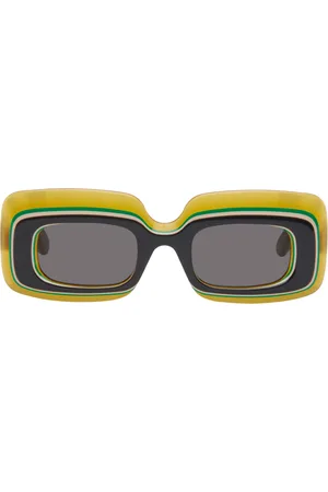 Loewe Lunettes de soleil rectangulaires contrastées multicolores - Paula’s Ibiza