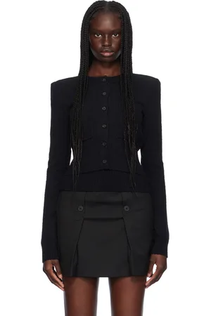 WARDROBE.NYC Cardigan noir à épaulettes