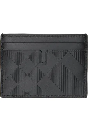 Burberry Porte-carte noir à carreaux