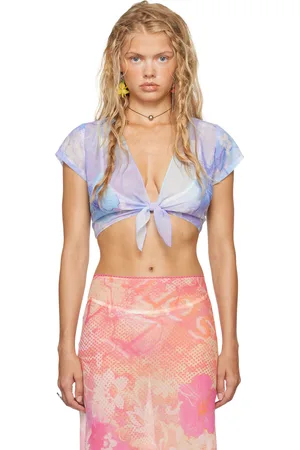 I’m Sorry by Petra Collins Haut bleu à attache à nouer édition Mimi Wade exclusif à SSENSE