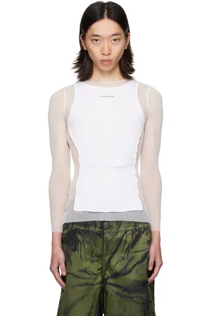 Jean Paul Gaultier T-shirt à manches longues Petit grand blanc - Fashion Fiction