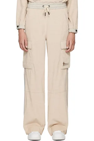 Moncler Pantalon de détente beige à cordon coulissant