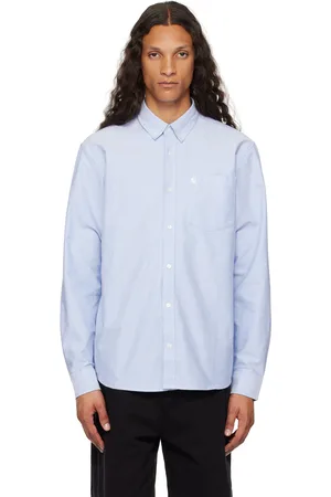 Carhartt Chemise bleue à logo brodé