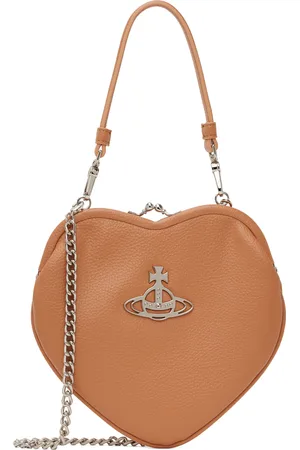 Vivienne Westwood Sac en forme de cœur Belle orange à monture de bourse