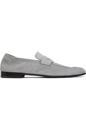 Ermenegildo Zegna Flâneurs gris à bride à découpe L