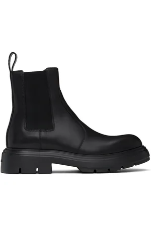 Salvatore Ferragamo Bottes chelsea noires en cuir