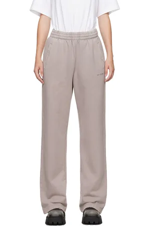 We11 Done Pantalon de survêtement rose à effet légèrement usé