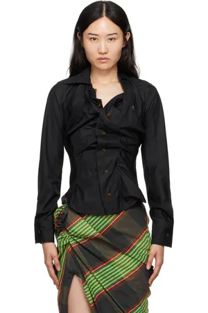 Vivienne Westwood Chemise noire à assemblage Drunken