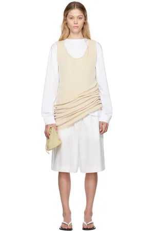 The Row Robe midi Garfield blanc cassé