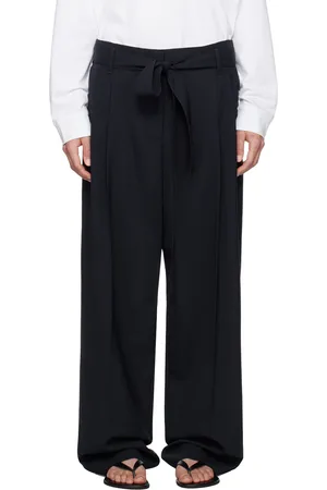 The Row Pantalon Lonan bleu marine