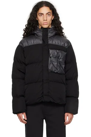 C.P. Company Blouson noir en Eco-Chrome-R rembourré en duvet