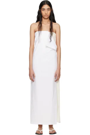 The Row Robe longue Bernette blanc cassé