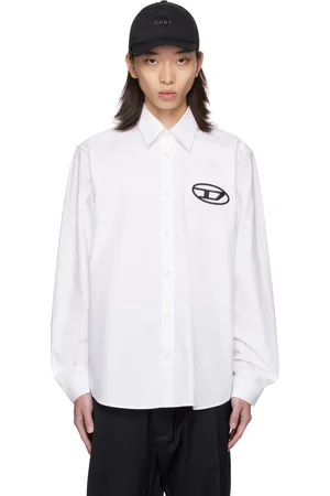 Diesel Chemise blanche à coupe classique et à logo