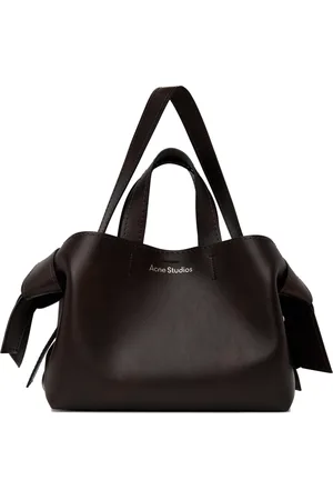 Acne Studios Mini sac brun à nœuds Musubi