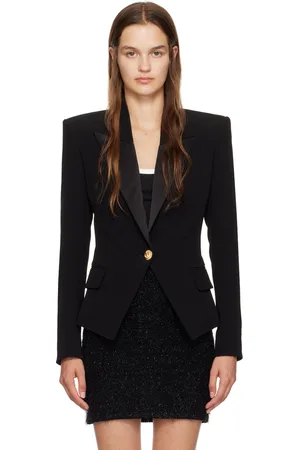 Balmain Veston noir à bouton unique