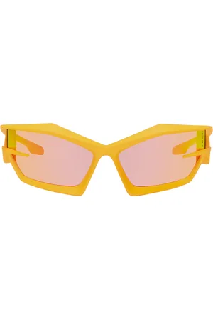 Givenchy Lunettes de soleil orange à découpes Giv