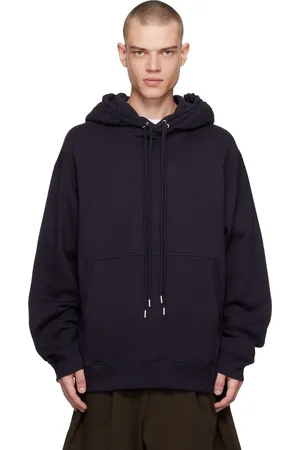 DRIES VAN NOTEN Pull à capuche décontracté bleu marine