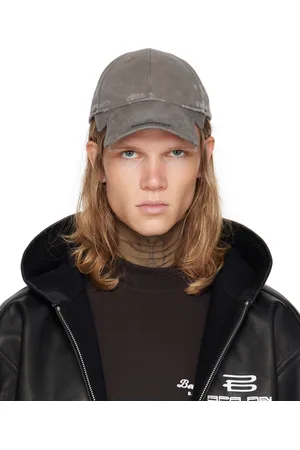 Balenciaga Casquette grise à logo brodé