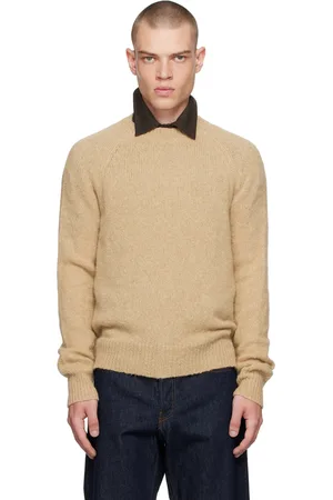 DRIES VAN NOTEN Pull beige en alpaga