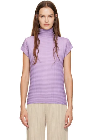 Issey Miyake Haut Wooly Pleats-48 mauve