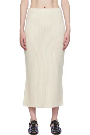 GABRIELA HEARST Jupe longue Matre blanc cassé