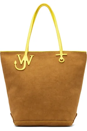 J.W.Anderson Grand cabas brun clair à appliqué à logo
