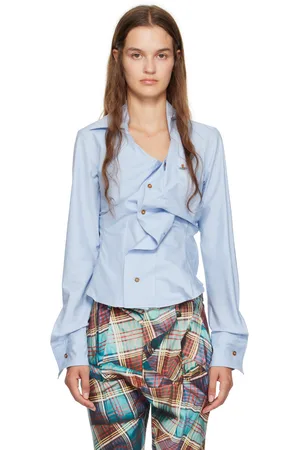 Vivienne Westwood Chemise bleue à assemblage Drunken