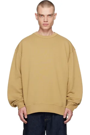 DRIES VAN NOTEN Pull molletonné surdimensionné beige