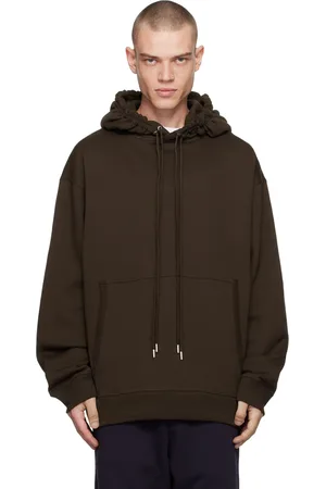 DRIES VAN NOTEN Pull à capuche décontracté brun