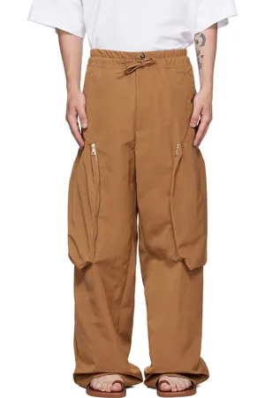 DRIES VAN NOTEN Pantalon cargo ample brun clair