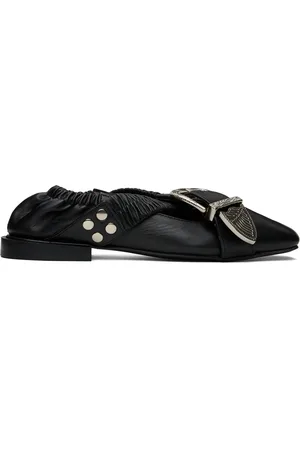 TOGA PULLA Ballerines noires à brides entrecroisées exclusives à SSENSE